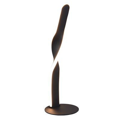 Čierna stolová lampa dizajnová, Quirinus, 10 W, LED 4000 K, s vypínačom