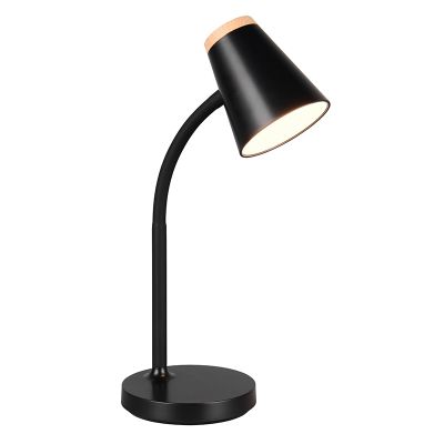 Čierna stolová lampa moderná, Rahul, 4,5 W, LED 3000 K, s vypínačom