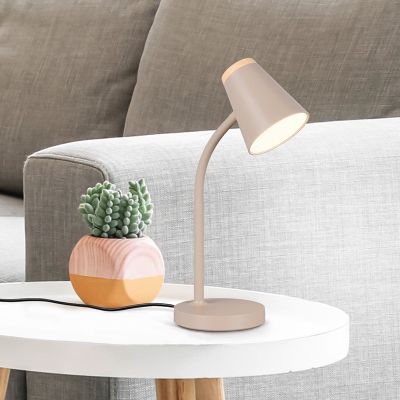 Hnedá stolová lampa moderná, Rahul, 4,5 W, LED 3000 K, s vypínačom