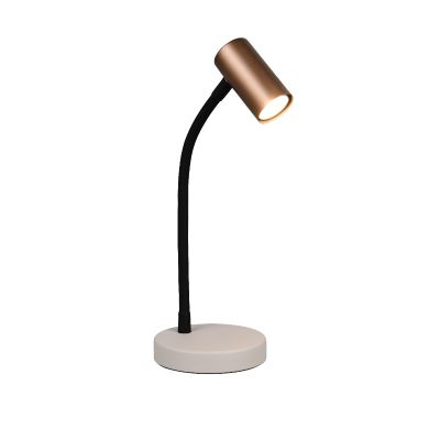 Hnedá stolová lampa moderná, Suradj, s vypínačom
