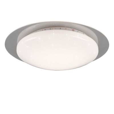Biela stropná lampa moderná, Suzy, 13 W, LED RGBW, s diaľkovým ovládačom