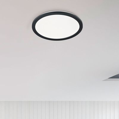 Čierne stropné svietidlo do kúpeľne moderné, Gistrup, 24 W, LED 3000 K, IP44