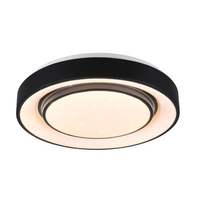 Čierna stropná lampa moderná, Freke, 20 W, LED RGBW
