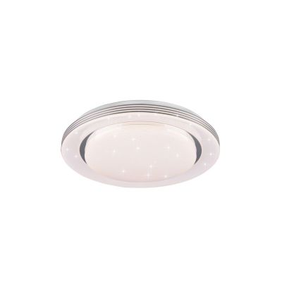 Biela stropná lampa moderná, Alpha, 22 W, LED nastaviteľný od teplej po studenú bielu, s diaľkovým ovládačom