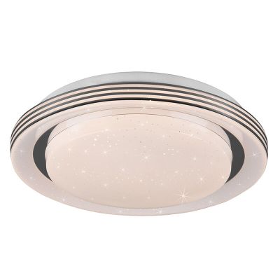Biela stropná lampa moderná, Alpha, 10,5 W, LED nastaviteľný od teplej po studenú bielu, s diaľkovým ovládačom