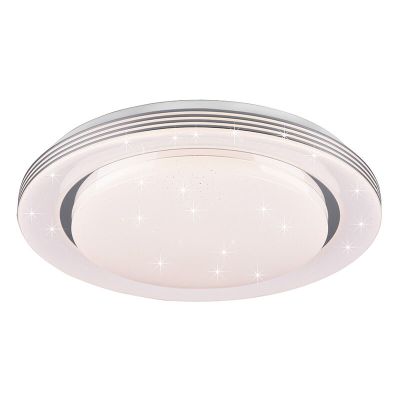 Biela stropná lampa moderná, Alpha, 22,5 W, LED nastaviteľný od teplej po studenú bielu, s diaľkovým ovládačom