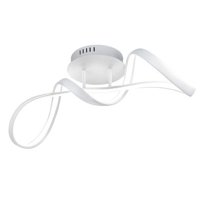 Biele stropné svietidlo dizajnové, Renso, 28 W, LED 4000 K, s 3-stupňovým stmievačom