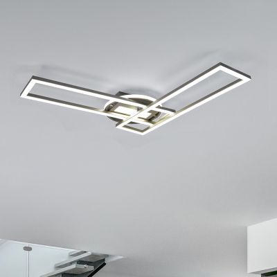 Niklová stropná lampa moderná, Jadon, 30 W, LED nastaviteľný od teplej po studenú bielu