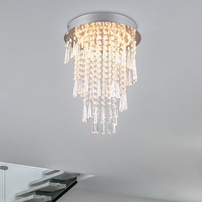 Chrómový luster dizajnový, Sjon, 18 W, LED nastaviteľný od teplej po studenú bielu, s 3-stupňovým stmievačom