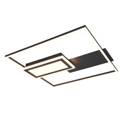 Čierna stropná lampa dizajnová, Shun, 32 W, LED nastaviteľný od teplej po studenú bielu