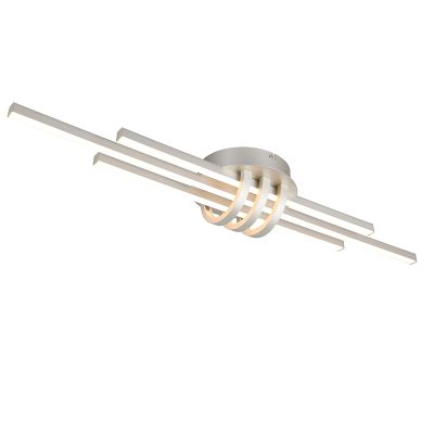 Niklová stropná lampa moderná, Saloua, 20 W, LED 3000 K, s 3-stupňovým stmievačom