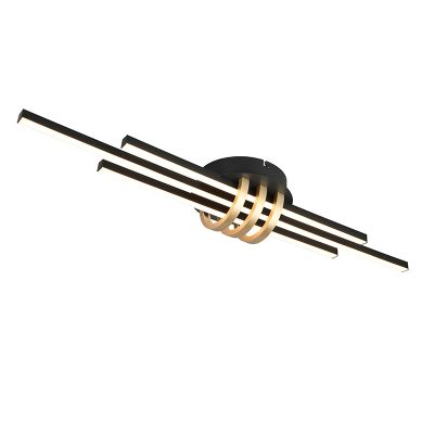 Čierna stropná lampa moderná, Saloua, 20 W, LED 3000 K, s 3-stupňovým stmievačom