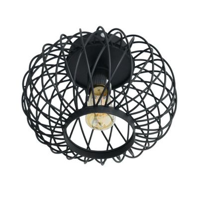 Industriálna stropná lampa čierna, Asli