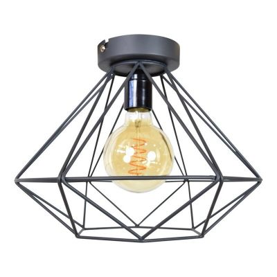 Industriálne stropné svietidlo čierne, Merlon