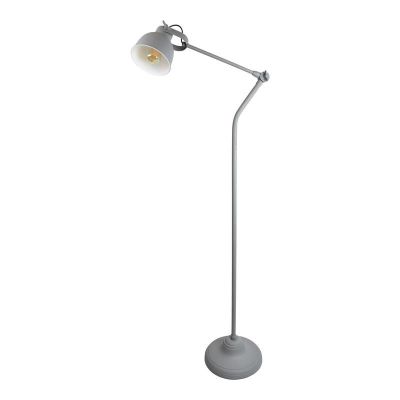 Industriálna stojaca lampa sivá, Redon, s vypínačom