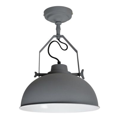 Industriálna stropná lampa sivá, Fellen