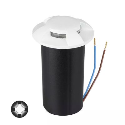 Moderné nájazdové svietidlo biele, Marcus, 1 W, LED 6500 K, IP67