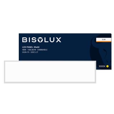 LED panel Bisolux 120x30 cm - 38W - 3000K - stmievateľný - UGR<19 - bočné podsvietenie