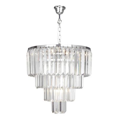 Dizajnové visiace svietidlo chrómové, Kajol